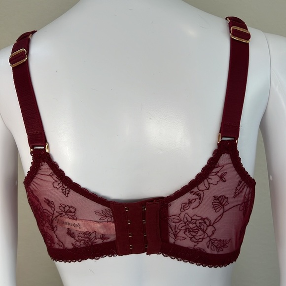 Agent Provocateur Burgundy Red Lace Bra (Size 3) - Picture 5 of 9